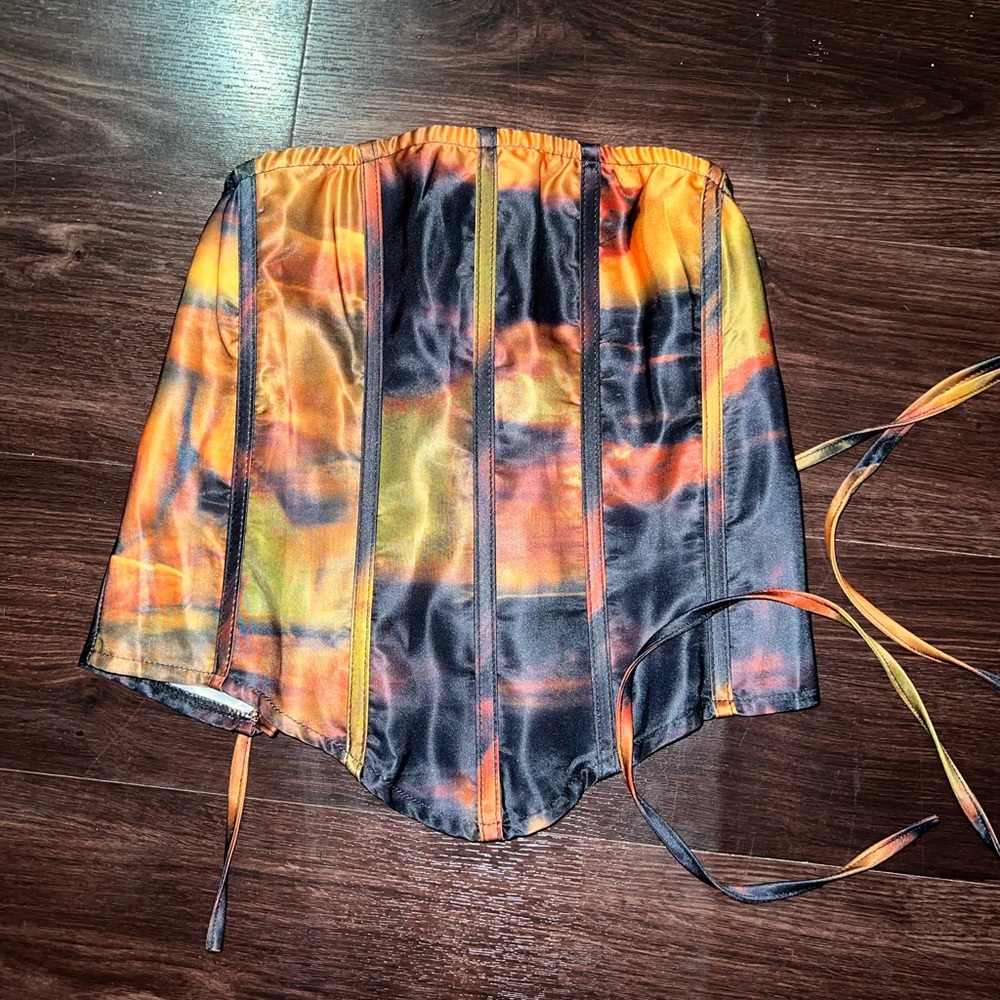 Abstract bandeau corset Never Worn size 6
